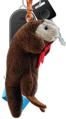 Sirseon Llavero de peluche llavero de peluche con colgante de animal suave para mochila | Colgante de llave de animal de peluche, colgante de llave de mochila de para niñas, Nutria, Se référer