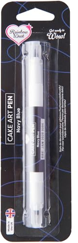 Rainbow Dust Professional Cake Art Pen - Navy Blue, Dual Nib