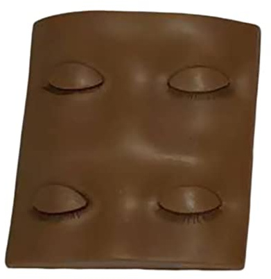 Practice - Cabezal de extensión de pestañas natural portátil para práctica de pestañas C, café negro + 2 pares de párpados