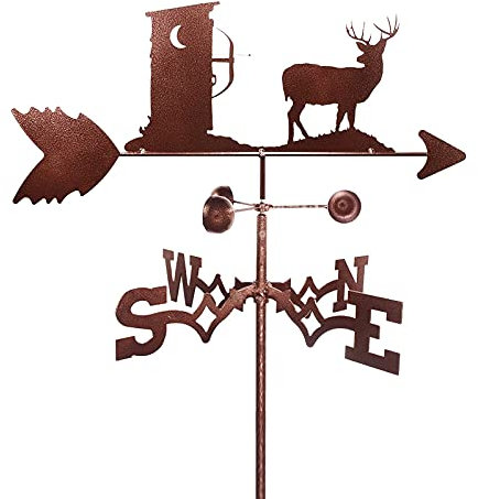 Wetterfahnen-Design, Tier-Hirsch-Wetterfahne, Windrichtungsanzeiger, Hof-Windmesswerkzeuge, Wetterhahn, Edelstahl, langlebig mit Beschichtung