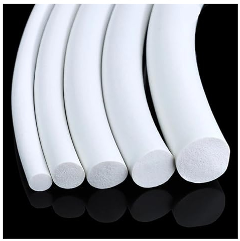 LZZYFPX Bande de Caoutchouc de Silicone expansé Ronde de 1 à 25 mm de diamètre, 1/3/5 m, Blanche, for Joint d'étanchéité(Diameter 7mm,5 Meters)