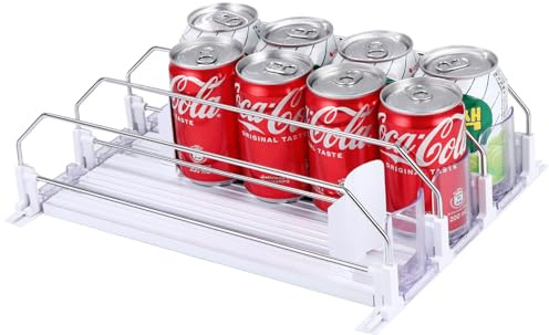 Nixovo Automático Dispensador Latas Nevera, 3 Filas,31 x 25 cm Organizador de Latas para Frigorífico, Organizador de Latas Grande para Nevera, Automático para Latas de Frigorífico para Cocinas