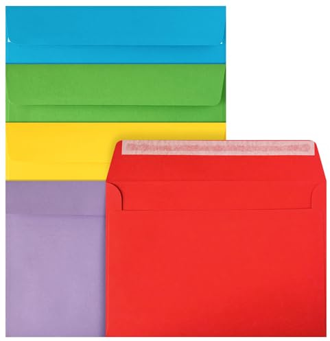 Netuno 20 Briefumschläge Intensivfarben DIN C5 16,2x22,9 cm edel | Großes farbiges Kuvert-Set für Grußkarten, Postkarten, Glückwunschkarten, Hochzeit, Geburtstag, Weihnachten, Ostern & Taufe