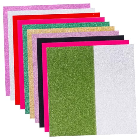Ipetboom Papier Pailleté Carré 15 CM 100 Feuilles – 10 Couleurs Assorties Matériel de Bricolage Fait Main pour Créations Artistiques Découpe Facile Scrapbooking et Décoration DIY