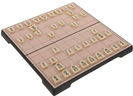 minkissy Magnetisches Japanisches Schach Faltschachbrett Reise Brettspiel mit Sicher Haftenden Spielsteinen für Familien und Strategie Fans