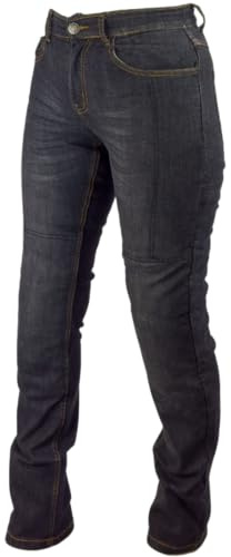 ROLEFF Motorradjeans für Damen| Bequeme Motorradhose mit Protektoren| Aramid | Länge 32 (82cm)