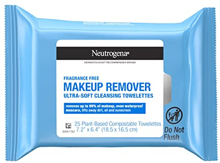 Neutrogena Makeup Remover Cleansing Towelettes, Fragrance Free, 25 Count