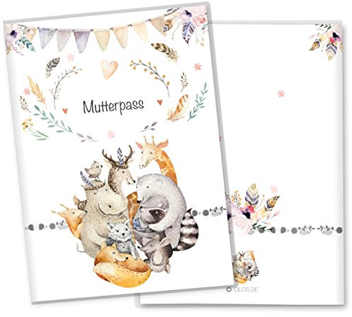 OLGS Mutterpasshülle Boho Freunde - Schutzhülle für Mutterpass, Geschenk für werdende Mütter