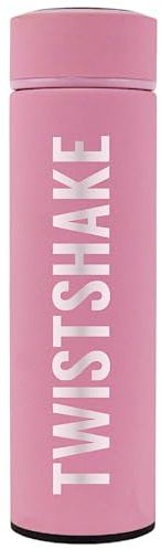 Twistshake Hot or Cold Termosflaska, Rostfritt Stål Isolerad Vattenflaska, Dubbel Väggisolering i 10 Timmar, Läckagesäker, BPA-fri, Pastellrosa