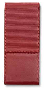 Lamy A316 lädervaror högkvalitativt nappaläderfodral 859 i röd färg för 3 skrivenheter