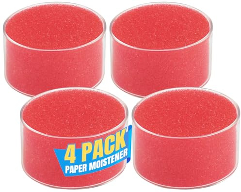 1InTheOffice Sponge Cup Moistener,Fingertip Paper Moistener,Finger Moistener for Paper (4 Pack)