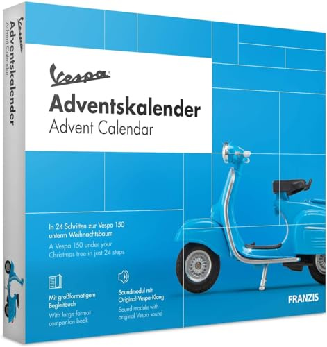 FRANZIS Vespa Adventskalender | In 24 Schritten zur Vespa 150 unterm Weihnachtsbaum | Ab 14 Jahren