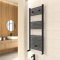 OGOMONDO Termoarredo Bagno scaldasalviette Acciaio radiatore calorifero termosifone Nero Opaco (H770xL500xI450 16 Tubi)