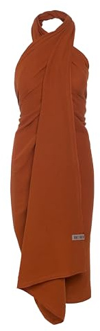 KNIT FACTORY - Liv Pareo/XL Schal - Strandtuch, XXL Schal und Pareo in einem - Multifunktionales Musselintuch - Sommer handtuchkleid - Damen Pareo aus 100% Bio-Baumwolle