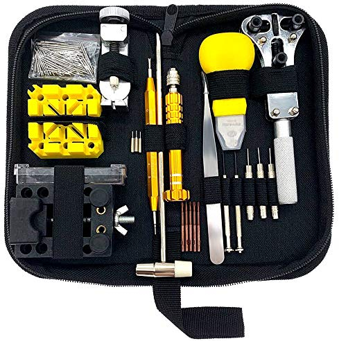 YGLONG Uhrenwerkzeug Watch Repair Tool Kit Watch Link Pin Remover 148pcs / Satz Professionelle Uhrwerkzeuge Uhr Reparaturwerkzeuge Kit Tasche Horloge Uhrmacherwerkzeug Set