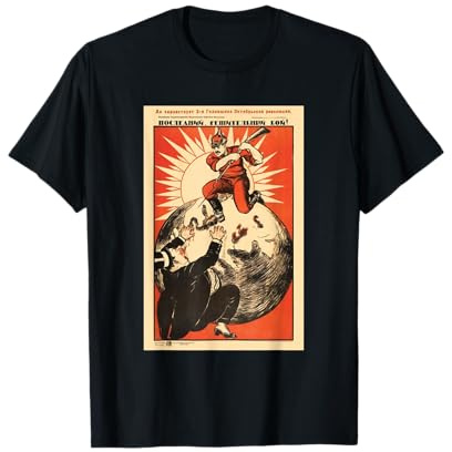 Camiseta soviética URSS Vintage Death to Capitalism Poster Camiseta