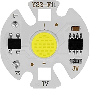 EXMOCIS 5pcs Cob LED Chip luci Spotlight Lampada 220V Smart 3W 5W 7W 9W 10W Lampada 12W per floodlight rettangolare Nessuna necessità-Y32 3W._bianco caldo