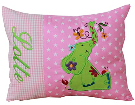 Kuschelkissen mit Elefant und Wunschnamen
