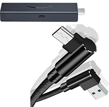 Câble USB tressé résistant pour Fire Stick 30 cm Conçu pour alimenter votre lecteur multimédia Fire Stick HDMI depuis le port USB de votre TV