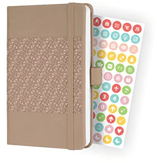 SIGEL J3200 Wochenkalender Jolie 2023 - ca. A6 - braun - Hardcover - Gummiband, Stiftschlaufe, Einstecktasche - 174 S. - FSC-zertifiziert - Terminplaner