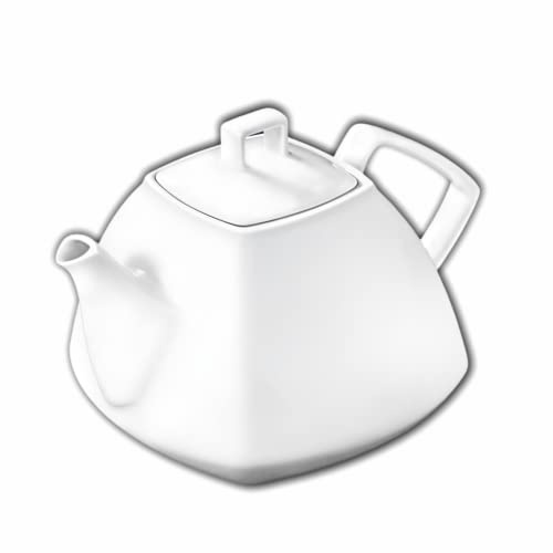 Wilmax - Théière OLIVIA - Théière en porcelaine - Pour le café - Pour le thé - Élégante - Résistante aux rayures - Lavable au lave-vaisselle - Micro-ondes - Ergonomique - Contenance : 1050 ml