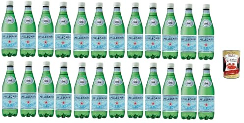 Italian Gourmet Bundle Mineralwasser Sprudel 24x 500ml + Italian Gourmet Polpa Gratis – Italienisches kohlensäurehaltiges Wasser, prickelndes Mineralwasser in Flaschen für Alltag, Gäste, Büro