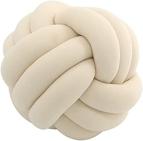 Evimstil Knotenkissen, Couchkissen, Sofa Kissen, Knoten-Ball-Kissen, Deko Zierkissen, Geknotetes Kissen für Sofa, Rund Knoten Kissen, Deko Knoten, Knot Pillow Ball,27cm/10.6 in
