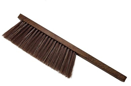 Hand Broom Brush, Dust Brush for Cleaning, Wood Block Hand Brush, Soft Bristle Cleaning Brush for Car Bed Furniture Clothes Garden Couch Draft (Straight Shank)