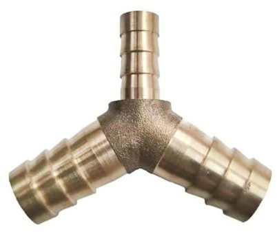 racor de latón, 4 5 6 8 10 12 14 16 25 mm Manguera Reudcer En forma de Y 3 vías Accesorio de tubería de latón Divisor Acoplador Adaptador Conector Forma Y 19 16 16 mm (Color : Y shape 25 25 25mm)