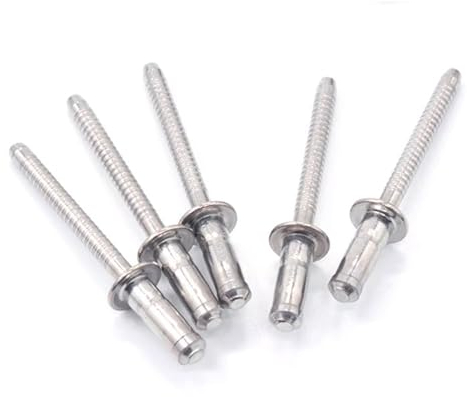 Aqxypas 30/50 Stück. Hochfester Edelstahl-Blindniet, Schaftbruchbefestigungen mit ausgezeichneter Wulst-Endstück-Formation (Size : 50Pcs, Color : 4.8x24.5 mm)