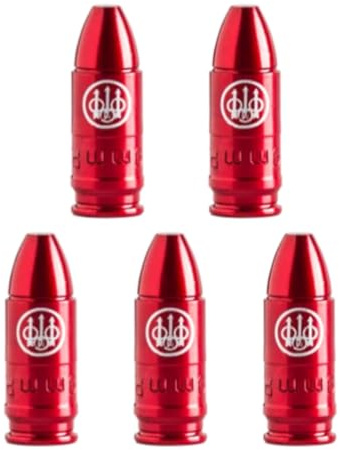 BERETTA Salvapercussori per Pistola Snap Caps cal. 9 mm, in Alluminio Anodizzato Rosso (Confezione da 5 Pezzi)