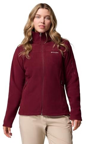 Columbia Women's Fast Trek 2 Jacket, Full Zip Fleece Jacket, Rich Wine, S