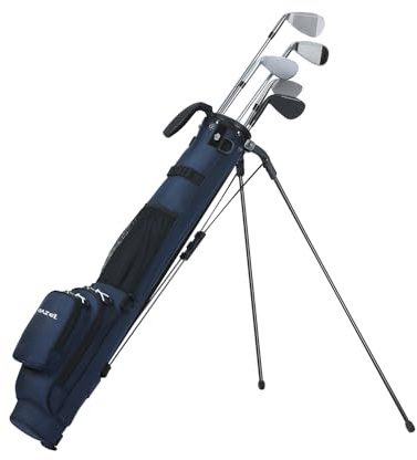 MAZEL Golf Stand Bag 2 Way Divider 2 Pockets,Adjustable Shoulder Straps,Superior 900D Nylon Lightweight Material Pencil Golf Bag for Men Women