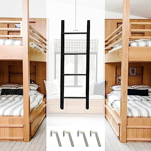 GAOzhenq Scaletta per Letto a Castello sospesa, Scale universali per Letti a Castello con Staffa per Ganci, scaletta salvaspazio per soppalco Camper a 4/5 gradini, Facile da installare (Dimensioni: 1