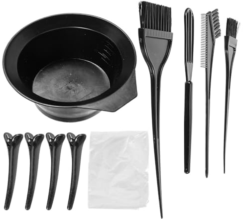GALPADA Professional Hair Dyeing Kit No Mess and No Hassle with Mixing Bowl and Brush Set, Plastic Material for DIY Hair Dye and Professional Salon Hairdressing