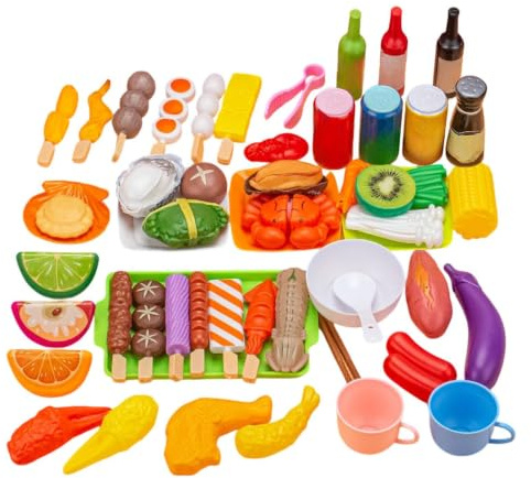 Barngrill, BBQ-set, färgglada , matlagningsleksak, lekset för förskolare | Ung kock, grillsamling, vibrerande kök, låtsas spela spel, aktivitetsset för dagisstudenter och hem kul