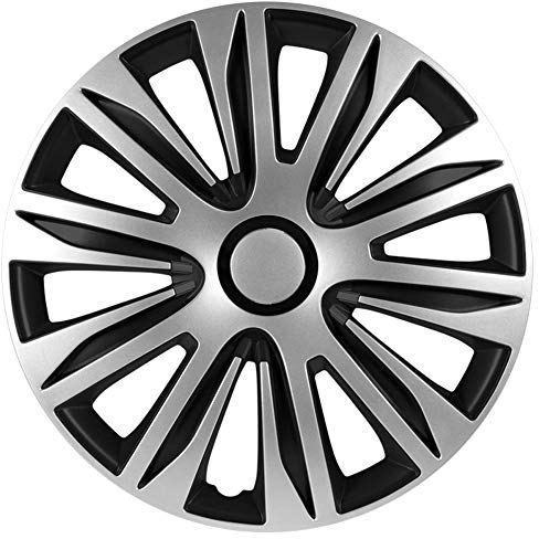 AUTO-STYLE Satz Radzierblenden Nardo 16-Zoll Silber/Schwarz
