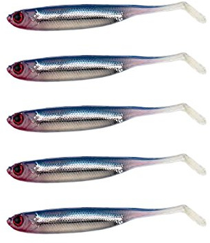 Wurmbaden 5 STK Gummifische Dropshot Minnow Kunstköder Drop Shot Angel Köder Barsch Zander (8 cm - Farbe 05)