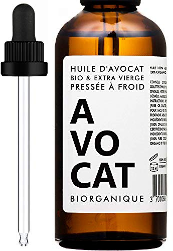 Aceite de aguacate, 100% orgánico, puro, natural y prensado en frío – Para el cuidado del cabello, cuerpo, piel (50 ml)