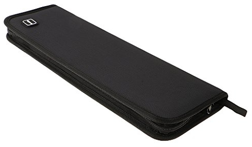 MagiDeal Krawattenetuis Krawattentasche mit Reißverschluss für Herren auf der Reise, aus Nylon - Grau Schwarz