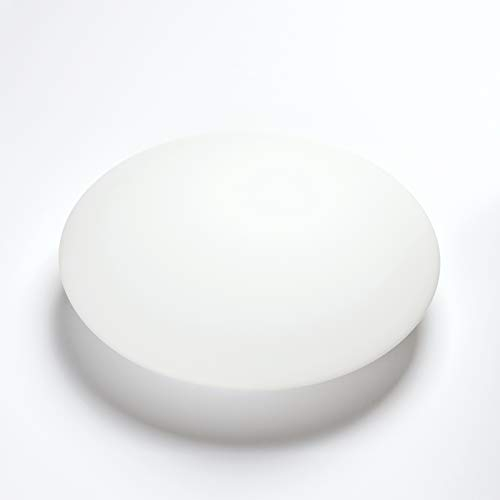 Paralume in vetro opalino di ricambio opaco, disponibile in diverse misure, con bordo di impugnatura, bianco, Ø 250mm