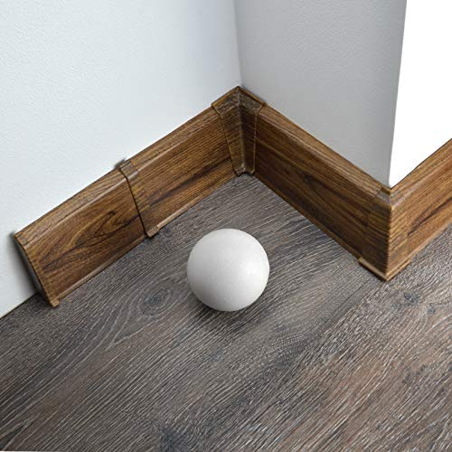 [DQ-PP] 20 Meter Sockelleisten 70mm PVC Eiche Leonardo Laminatleisten Fussleisten aus Kunststoff PVC Laminat Dekore Fußleisten