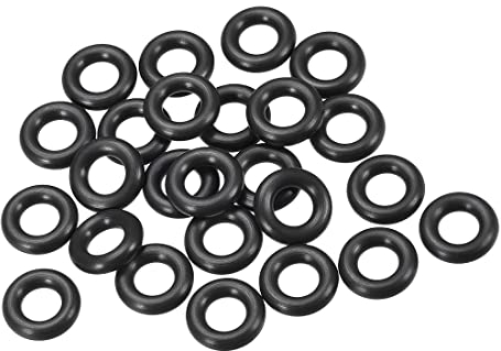 sourcing map 25Stk. Fluorkautschuk O-Ring Dichtungsring schwarz 7 mm x 14 mm x 3,5 mm