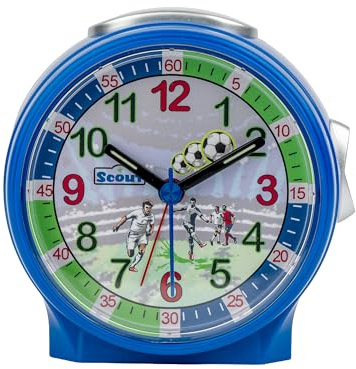 SCOUT Wecker, Kunststoff, blau, rund
