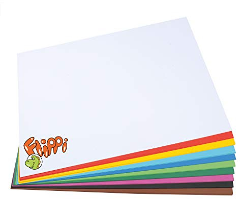 Flippi Tonkarton, 50x70 cm, 220g/qm, 100 Bogen, 10 Farben | Wiemann Lehrmittel
