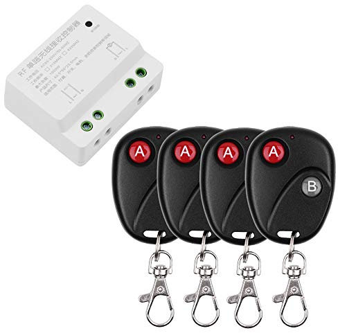 220 V 230 V CA con 4 mandos a distancia, receptor inalámbrico, interruptor RF, mando a distancia, mando a distancia