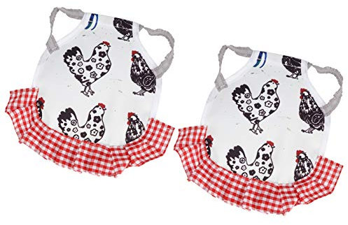 01 Joli Tablier de Poule, Selle de Poulet en Tissu résistant à l'usure, Paquet de 2 Protections pour Poules volailles(Type A)