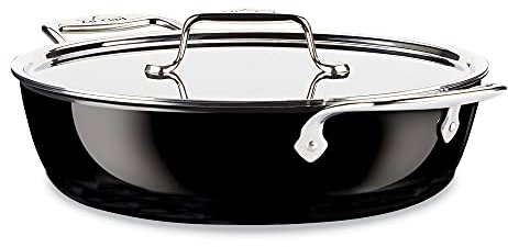 All-Clad 0515425290 FUSIONTEC Natural Ceramic with Steel Core Universal Pan, Onyx