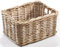 Kobolo Rattankorb Regalkorb eckig Rattan Kubu grau klein