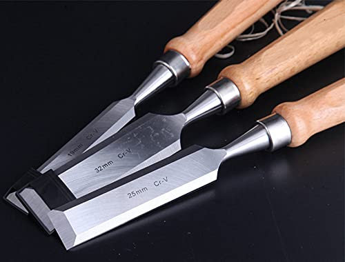 6-51mm couteau à découper sur bois Graver ciseau à découper outils de menuisier ciseau à bois plat heurtable, 32mm
